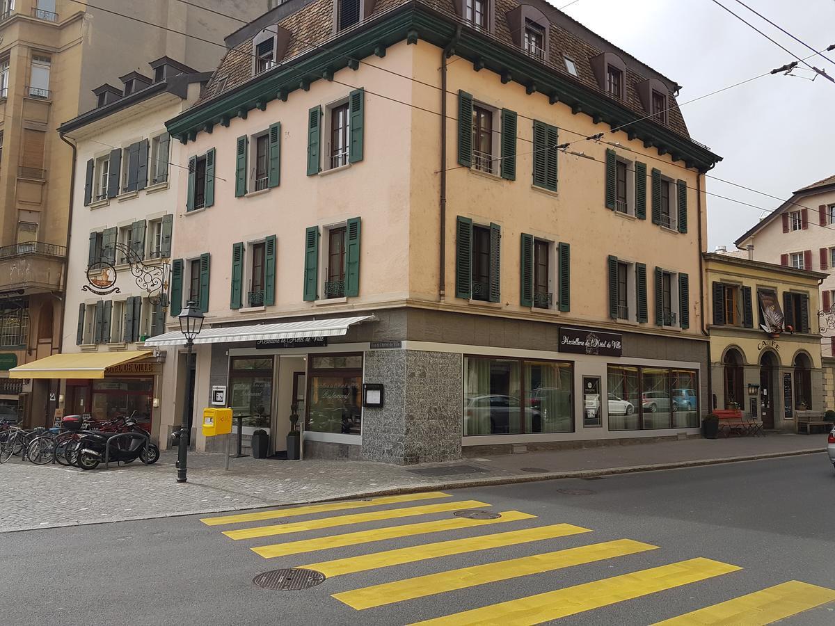 Hostellerie de L'Hôtel de Ville Vevey Buitenkant foto