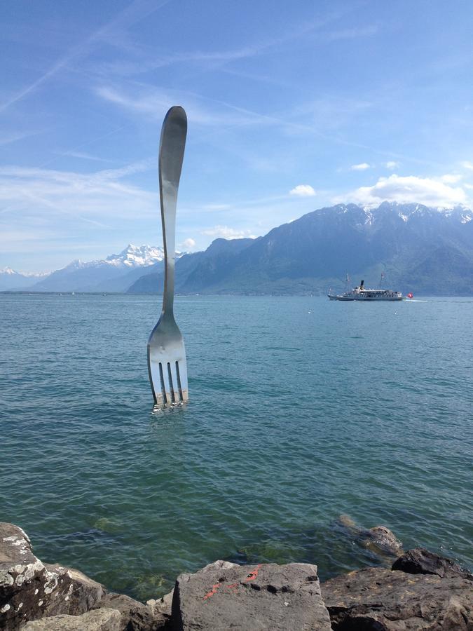 Hostellerie de L'Hôtel de Ville Vevey Buitenkant foto